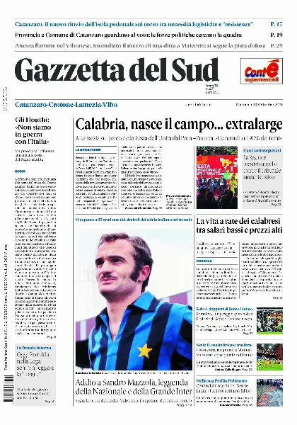 Prima pagina Gazzetta del Sud | Catanzaro