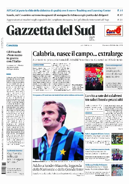 Prima pagina Gazzetta del Sud | Cosenza