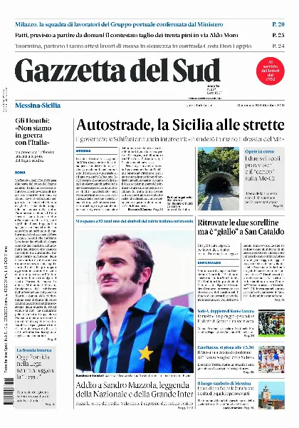 Prima pagina Gazzetta del Sud