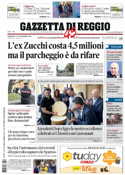 Prima pagina Gazzetta di Reggio