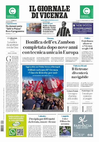 Prima pagina Il Giornale di Vicenza