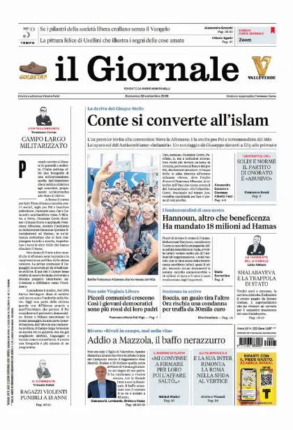 Prima pagina il Giornale