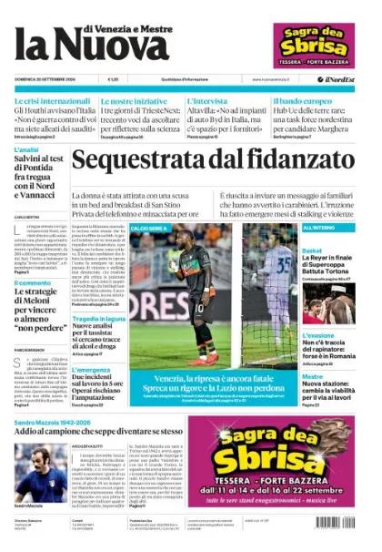 Prima pagina La Nuova di Venezia e Mestre | Venezia e Mestre