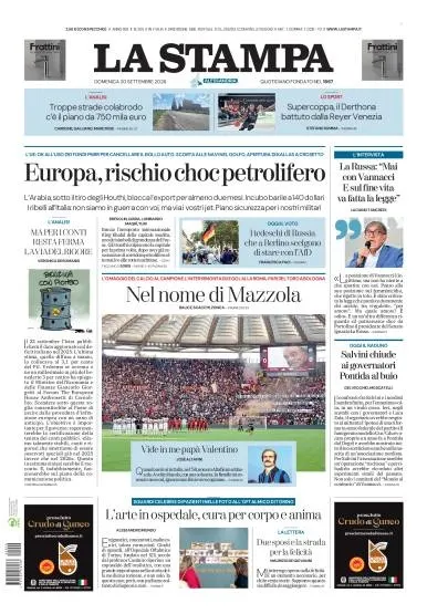 Prima pagina La Stampa | Alessandria