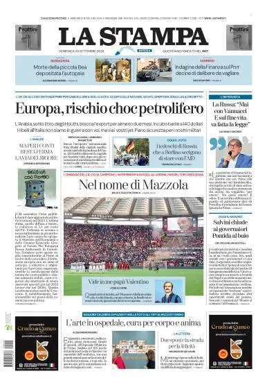 Prima pagina La Stampa | Imperia