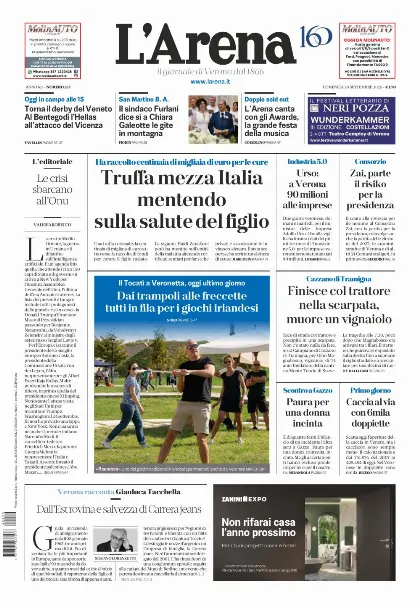 Prima pagina L'Arena