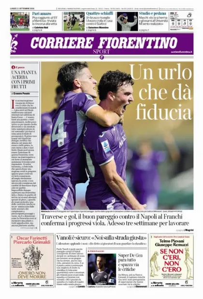 Prima pagina Corriere Fiorentino