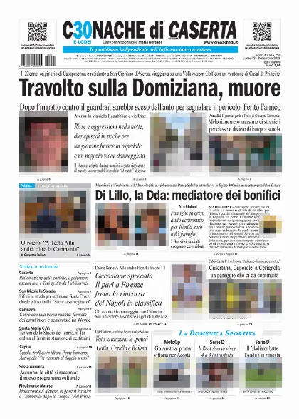 Prima pagina Cronache di Caserta