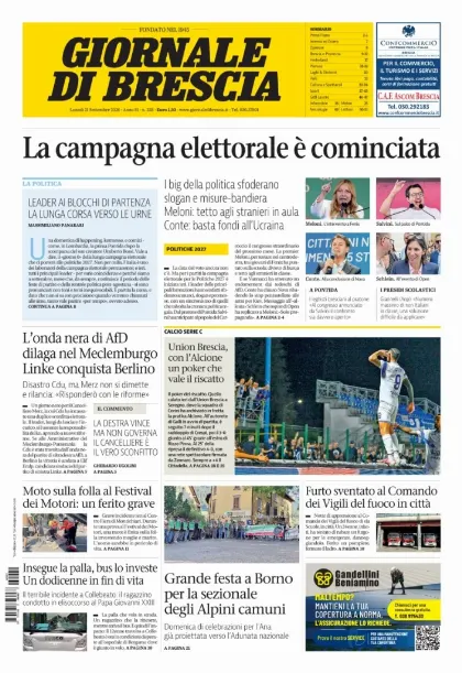 Prima pagina Giornale di Brescia