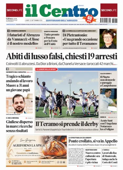 Prima pagina Il Centro | Teramo