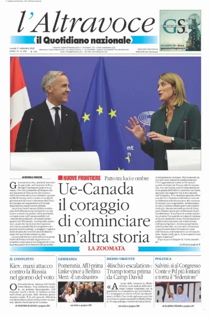 Prima pagina Il Quotidiano del Sud | L'Altravoce