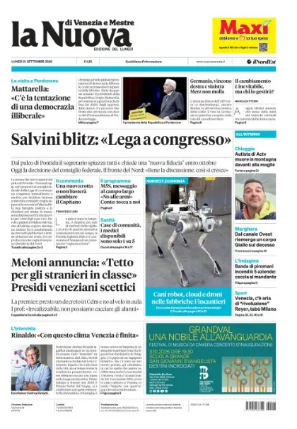 Prima pagina La Nuova di Venezia e Mestre | Venezia e Mestre