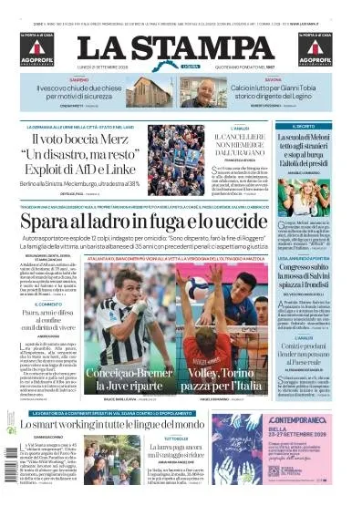 Prima pagina La Stampa | Savona