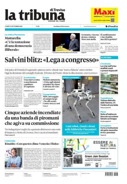 Prima pagina La Tribuna di Treviso | Treviso