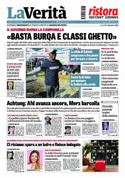 Prima pagina La Verita