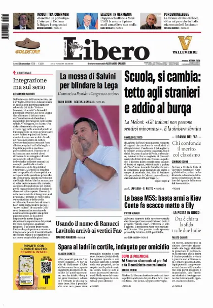Prima pagina Libero