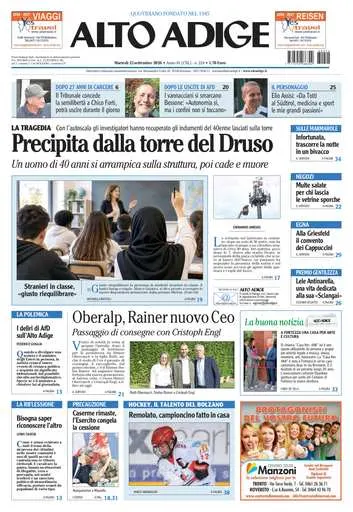 Prima pagina Alto Adige