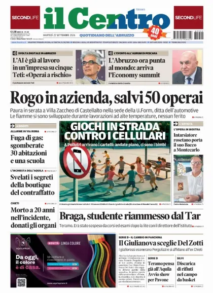 Prima pagina Il Centro | Teramo