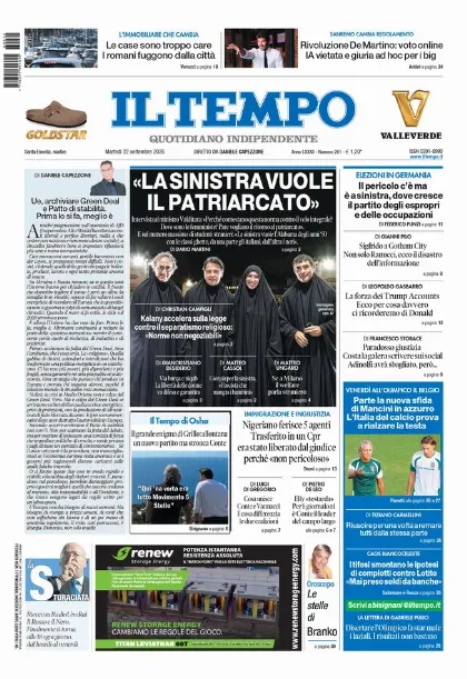 Prima pagina Il Tempo