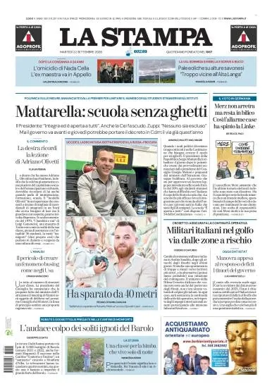 Prima pagina La Stampa | Cuneo