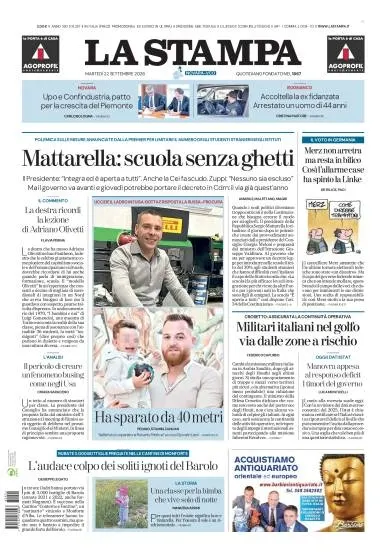 Prima pagina La Stampa | Novara