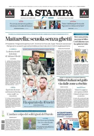 Prima pagina La Stampa | Savona