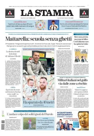 Prima pagina La Stampa