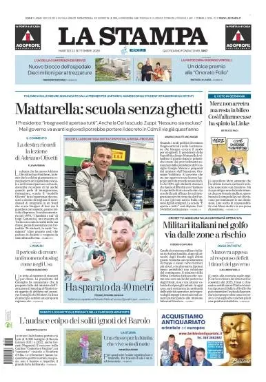Prima pagina La Stampa | Vercelli