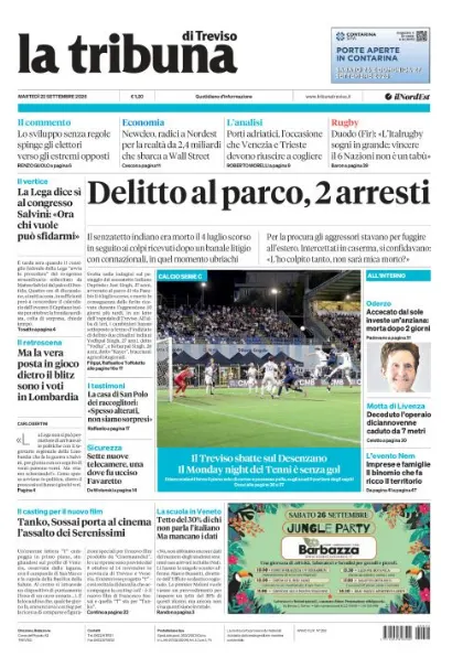 Prima pagina La Tribuna di Treviso | Treviso