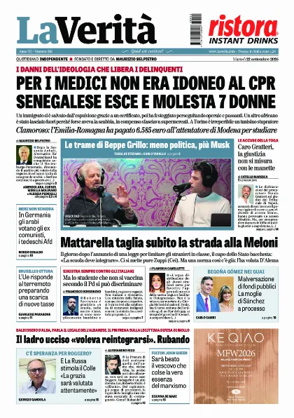 Prima pagina La Verita