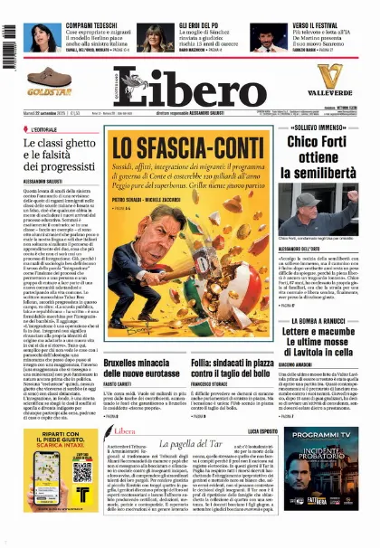 Prima pagina Libero