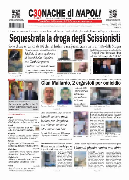 Prima pagina Cronache di Napoli