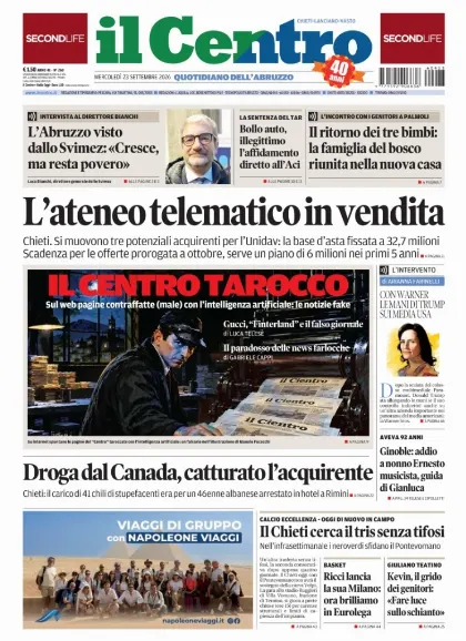 Prima pagina Il Centro | Chieti