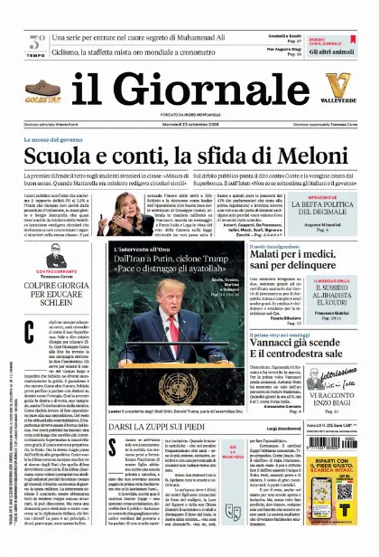 Prima pagina il Giornale