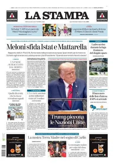 Prima pagina La Stampa