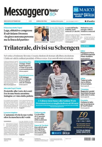Prima pagina Messaggero Veneto | Gorizia