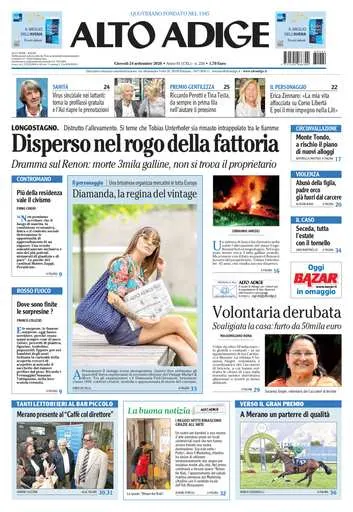 Prima pagina Alto Adige
