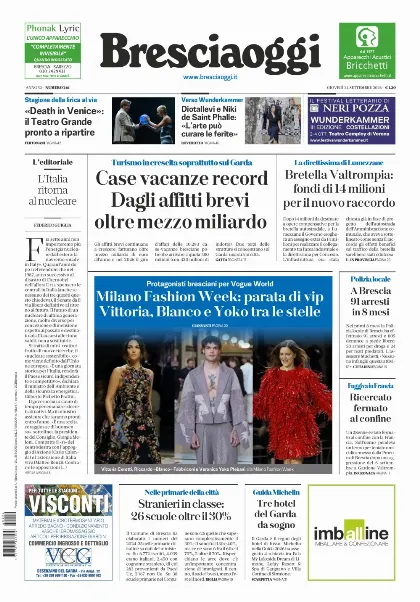 Prima pagina Bresciaoggi