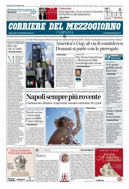 Prima pagina Corriere del Mezzogiorno | Campania