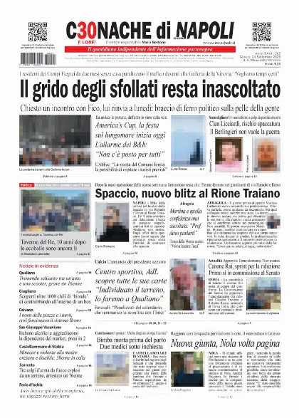 Prima pagina Cronache di Napoli