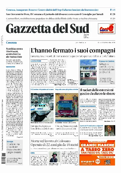 Prima pagina Gazzetta del Sud | Cosenza