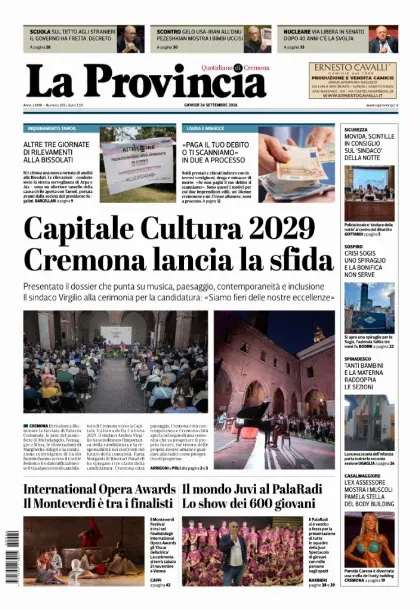 Prima pagina La Provincia