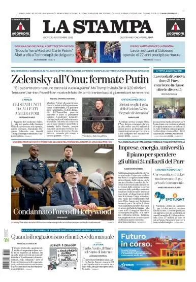 Prima pagina La Stampa