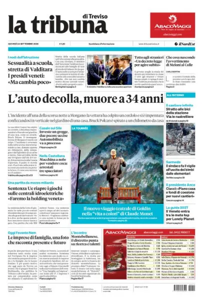 Prima pagina La Tribuna di Treviso | Treviso