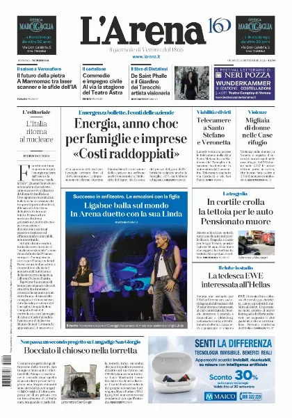 Prima pagina L'Arena