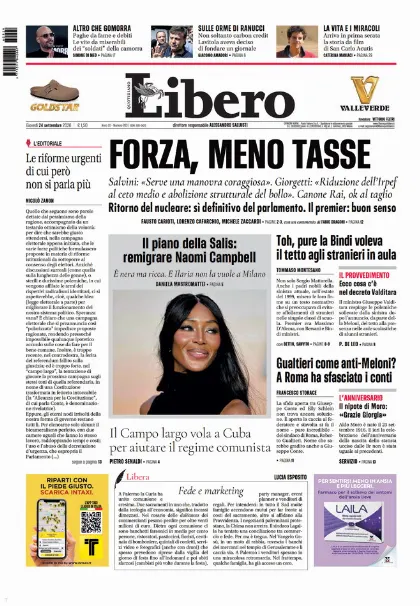 Prima pagina Libero