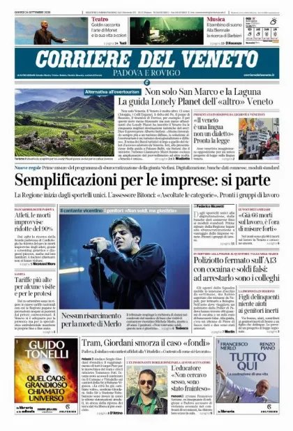 Prima pagina Corriere del Veneto | Padova e Rovigo