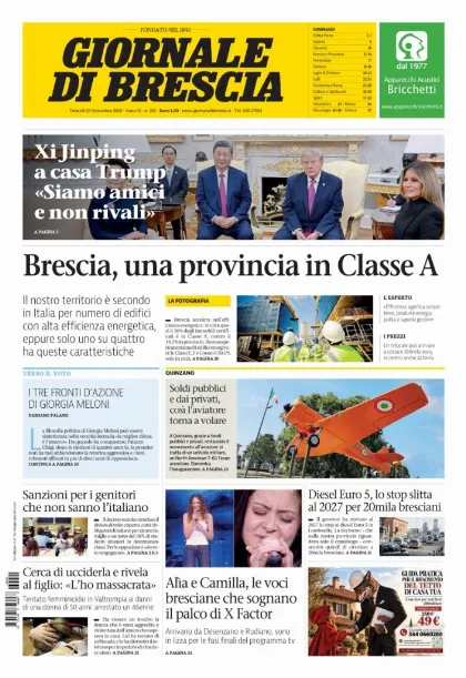 Prima pagina Giornale di Brescia
