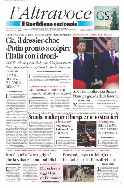 Prima pagina Il Quotidiano del Sud | L'Altravoce