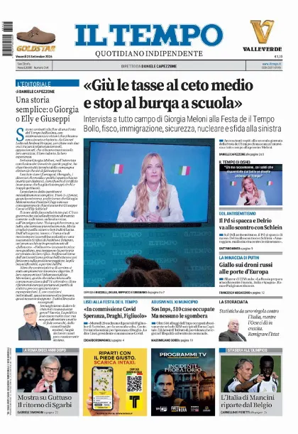 Prima pagina Il Tempo